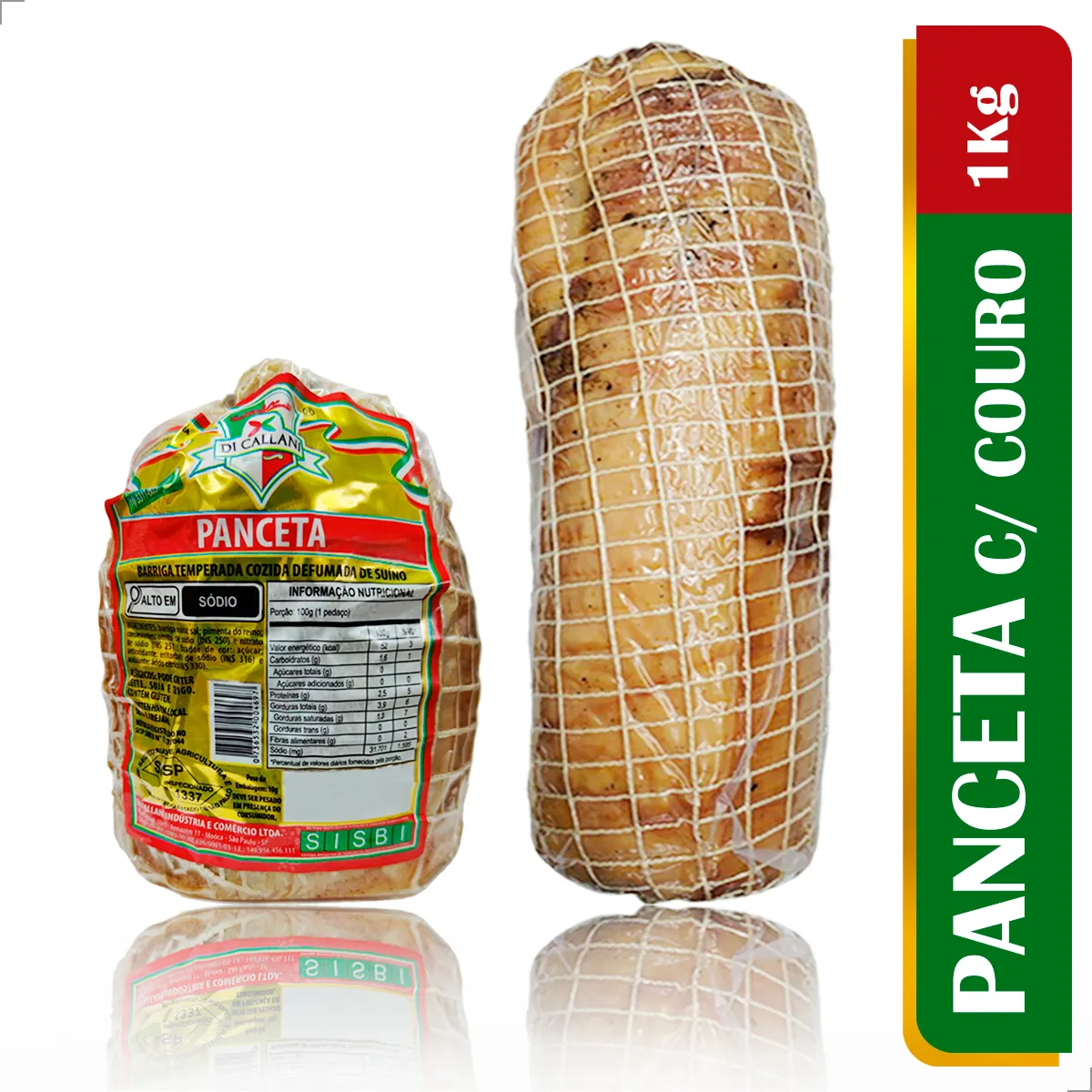 Panceta Suína Defumada Artesanal com Couro Di Callani - 500g - Imagem 2