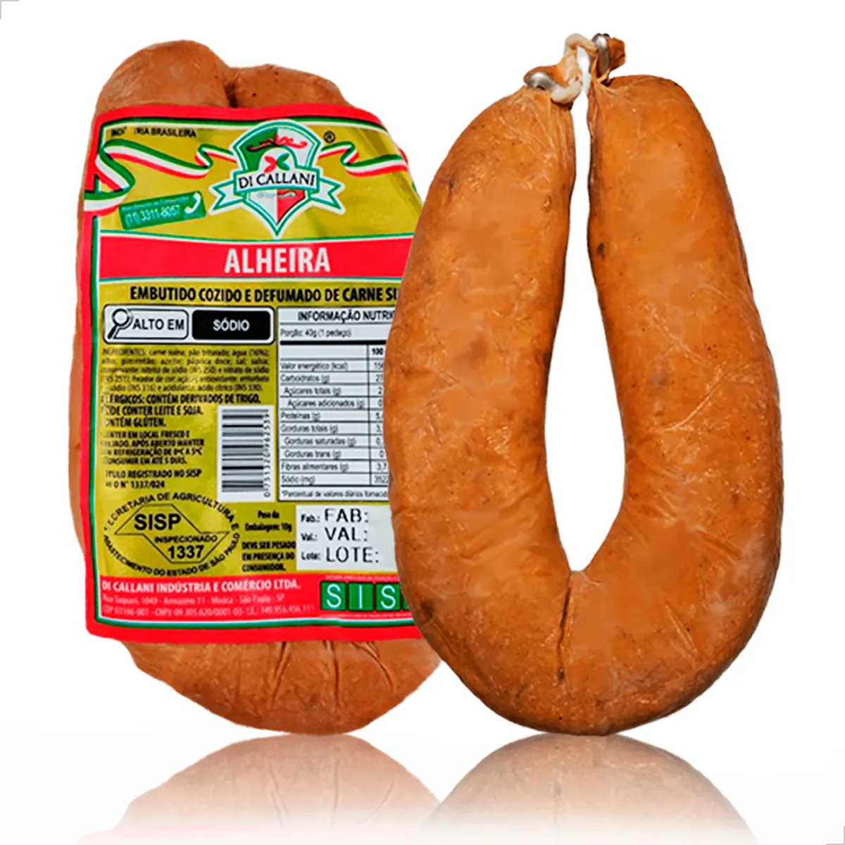 Linguiça Alheira Portuguêsa Defumada 250G - Sabor Intenso